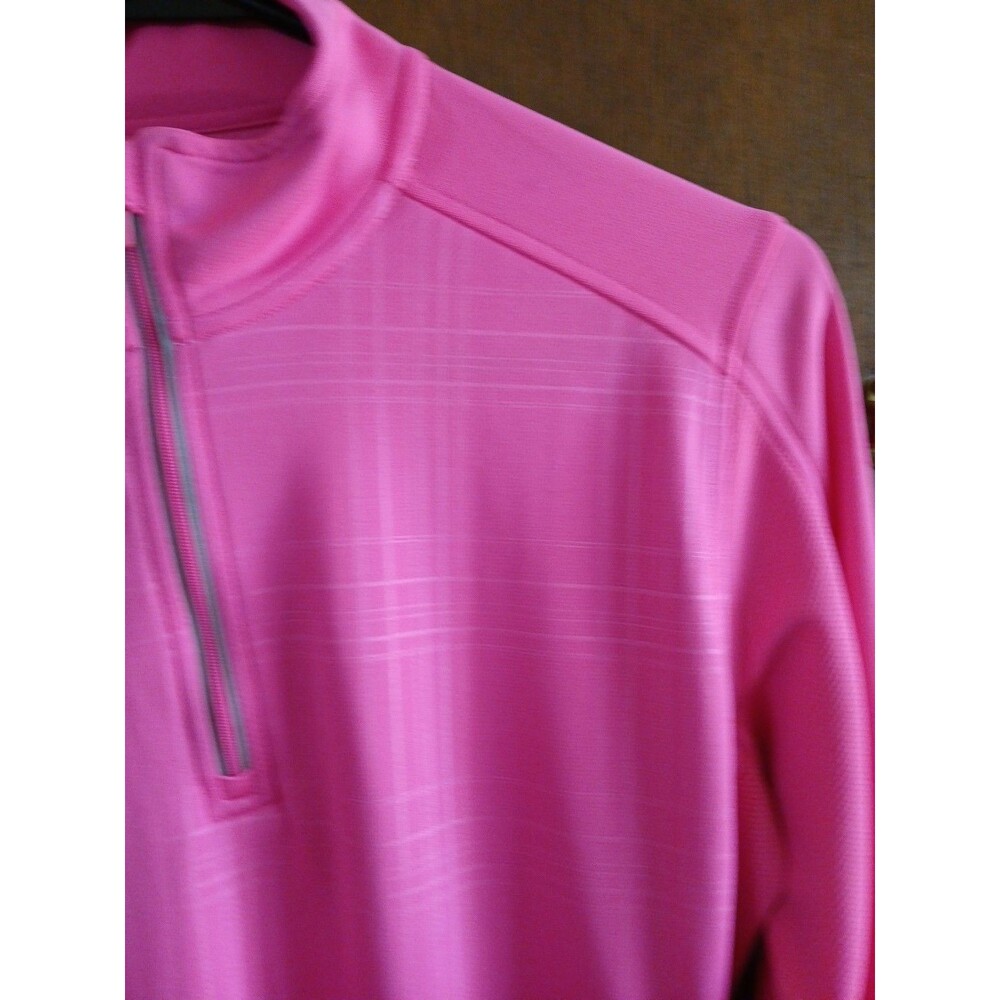 Reebok Women’s Quarter Zip PlayDry Pink-White  Large  Walking Outdoors Thunbhole - Picture 4 of 16